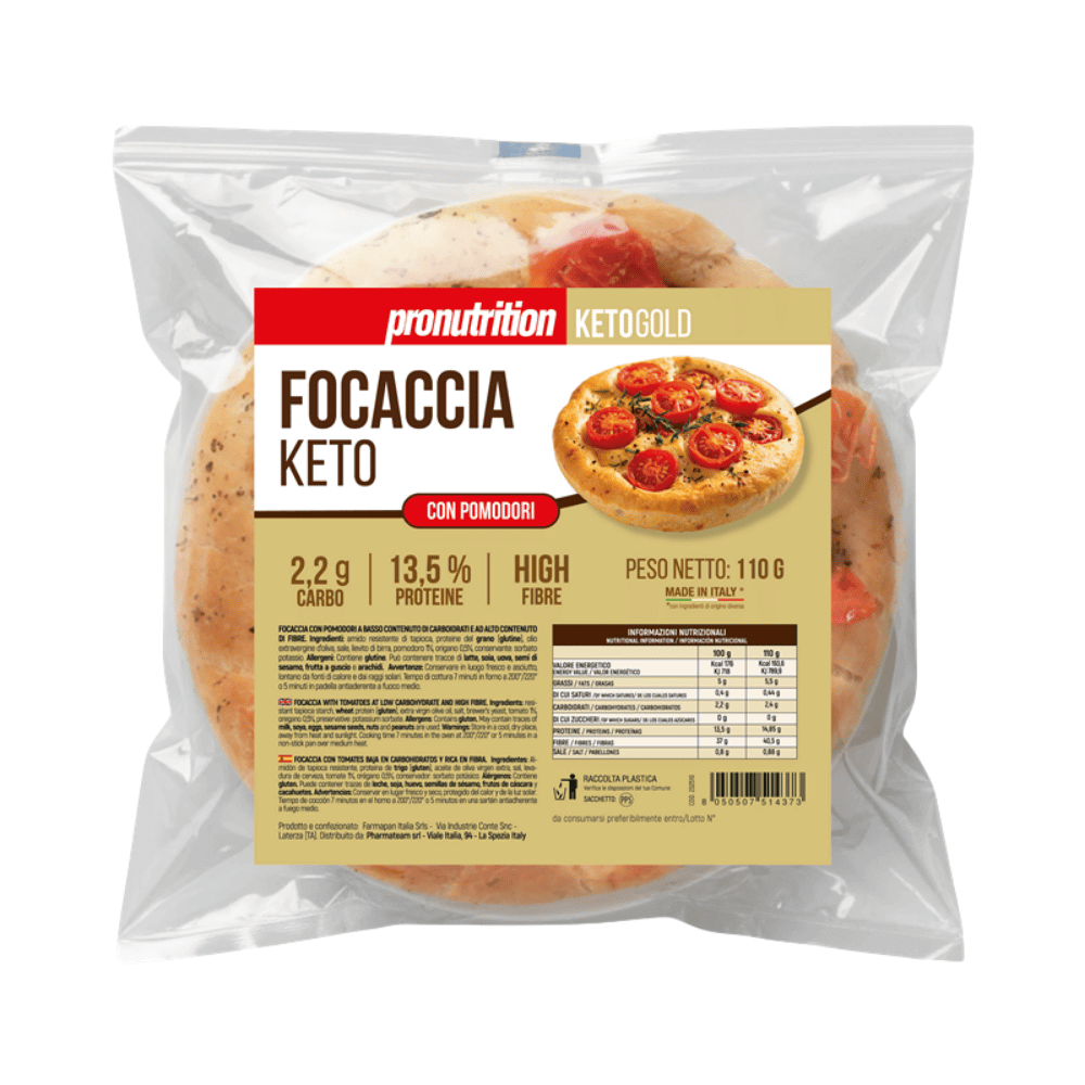 Focaccia Keto con Tomates 110g Pronutrition