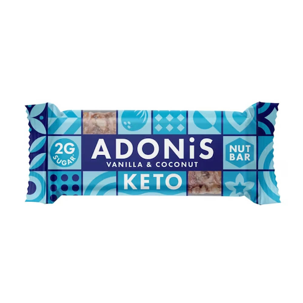 Barrita keto vainilla y coco Low carb 35g Adonis