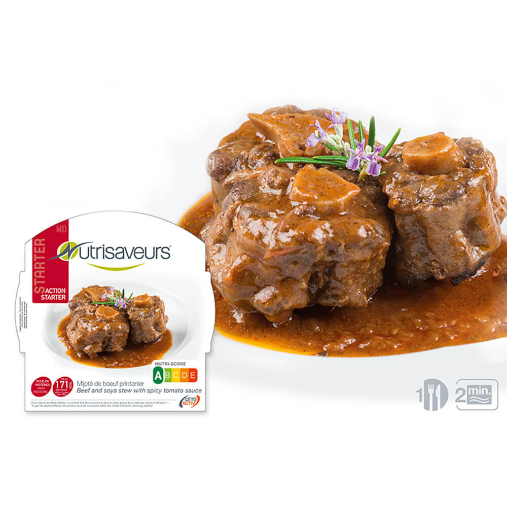 Plato cocinado Estofado de ternera tierna Nutrisaveurs