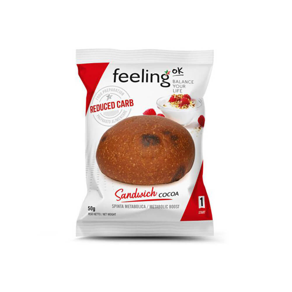 Bollo Sandwich CACAO proteico FeelingOk 50g