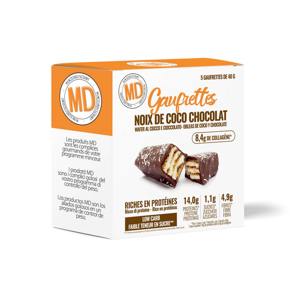 Obleas Proteicas Coco y Chocolate Caja de 5 MD