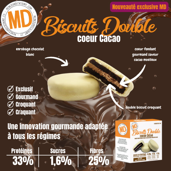 Galletas Doble Corazón Sabor Cacao Caja de 8 MD