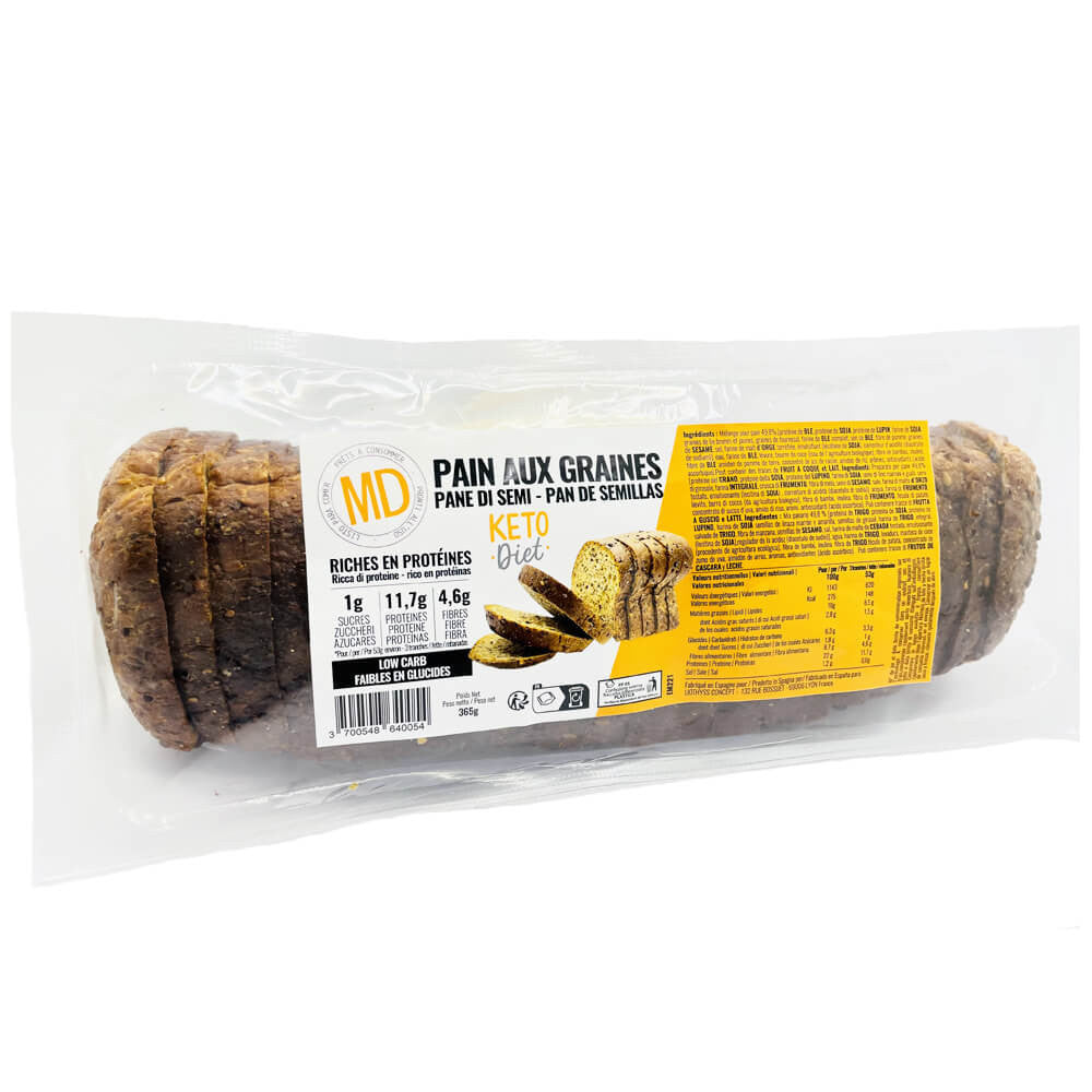 Pan de semillas alto en proteínas y bajo en carbohidratos KETO 365 g