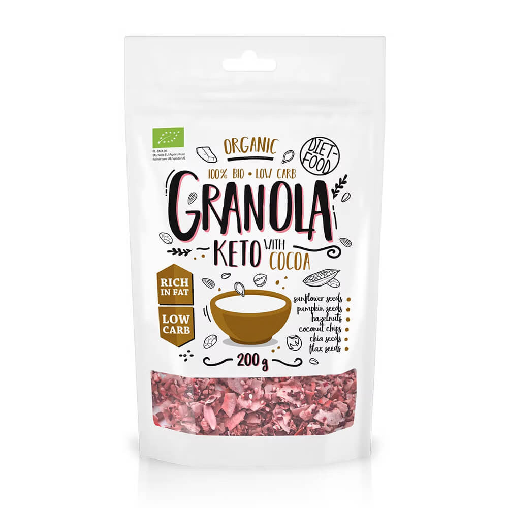 GRANOLA DE CACAO KETO - 200g - Diet Food