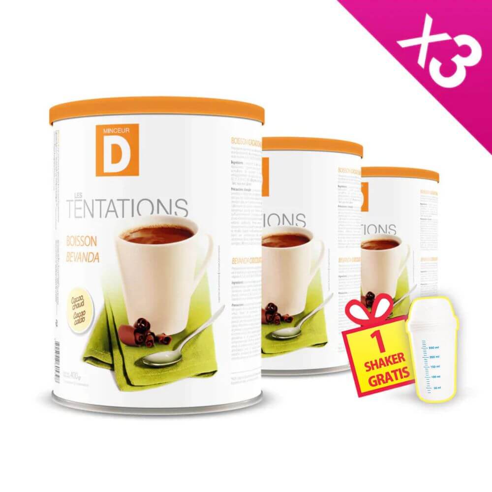 Bebida proteica Cacao Bote de 400 g ECO MinceurD - Pack de 3