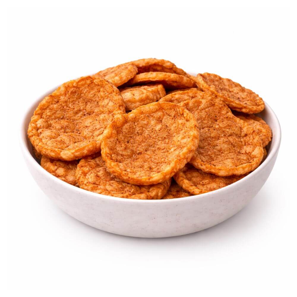 Chips proteicas de soja inflado sabor TEX MEX BBQ, unidad 25 g