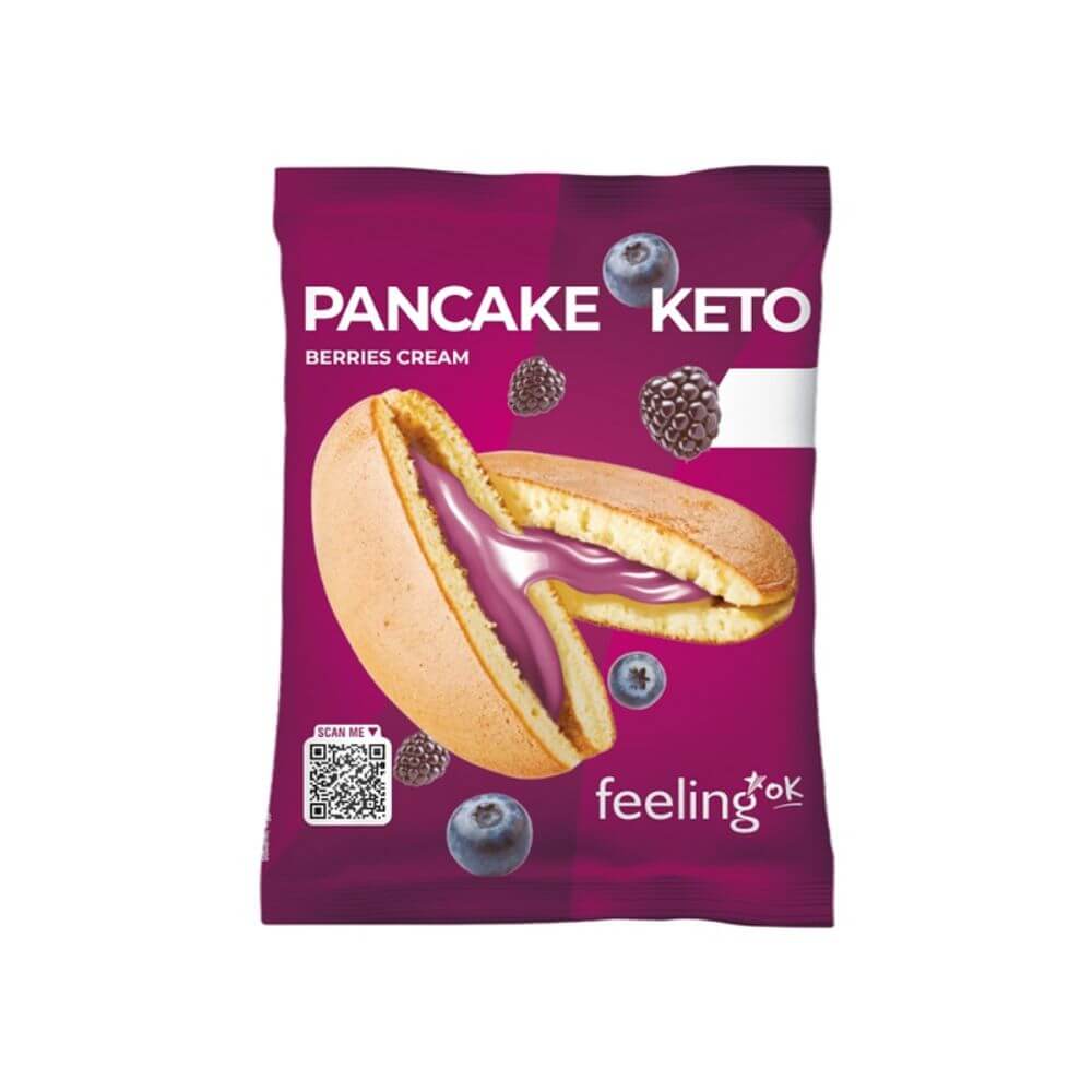 Pancake Proteico KETO Crema de Frutos Rojos FeelingOk – Low Carb 50g