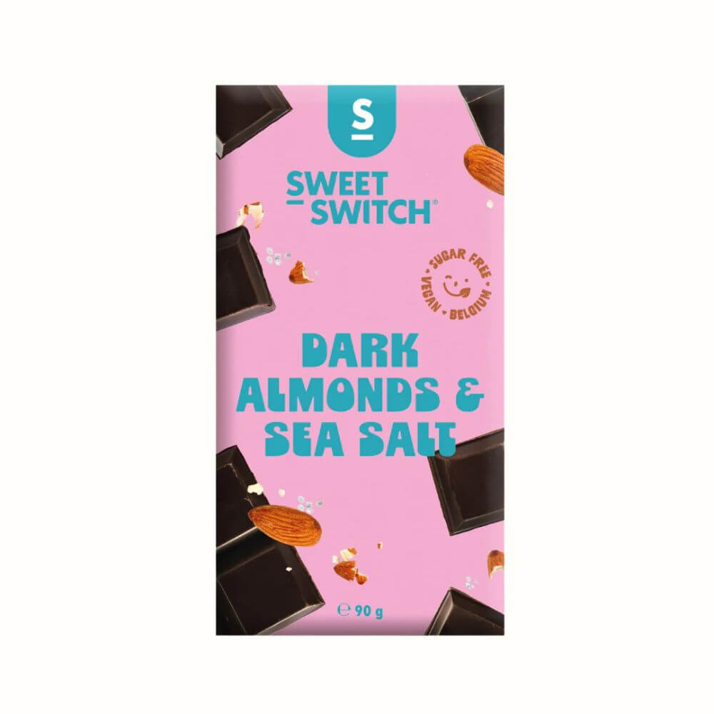 Tablette de chocolat noir amandes et sel marin Keto Sweet-Switch 90g