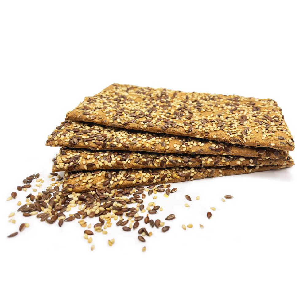 Crackers con semillas ricas en proteínas Keto, paquete de 8 MD