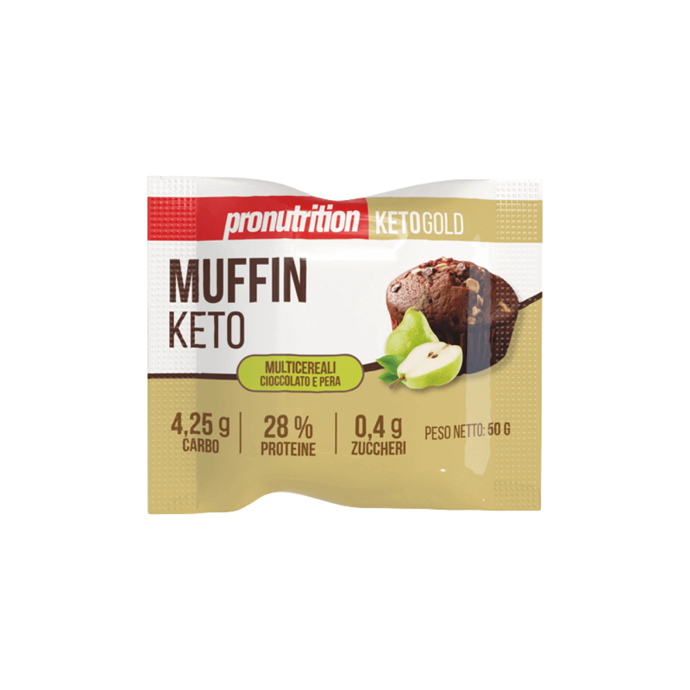 Muffins Keto Multigrano de Pera y Chocolate 50g Pronutrition