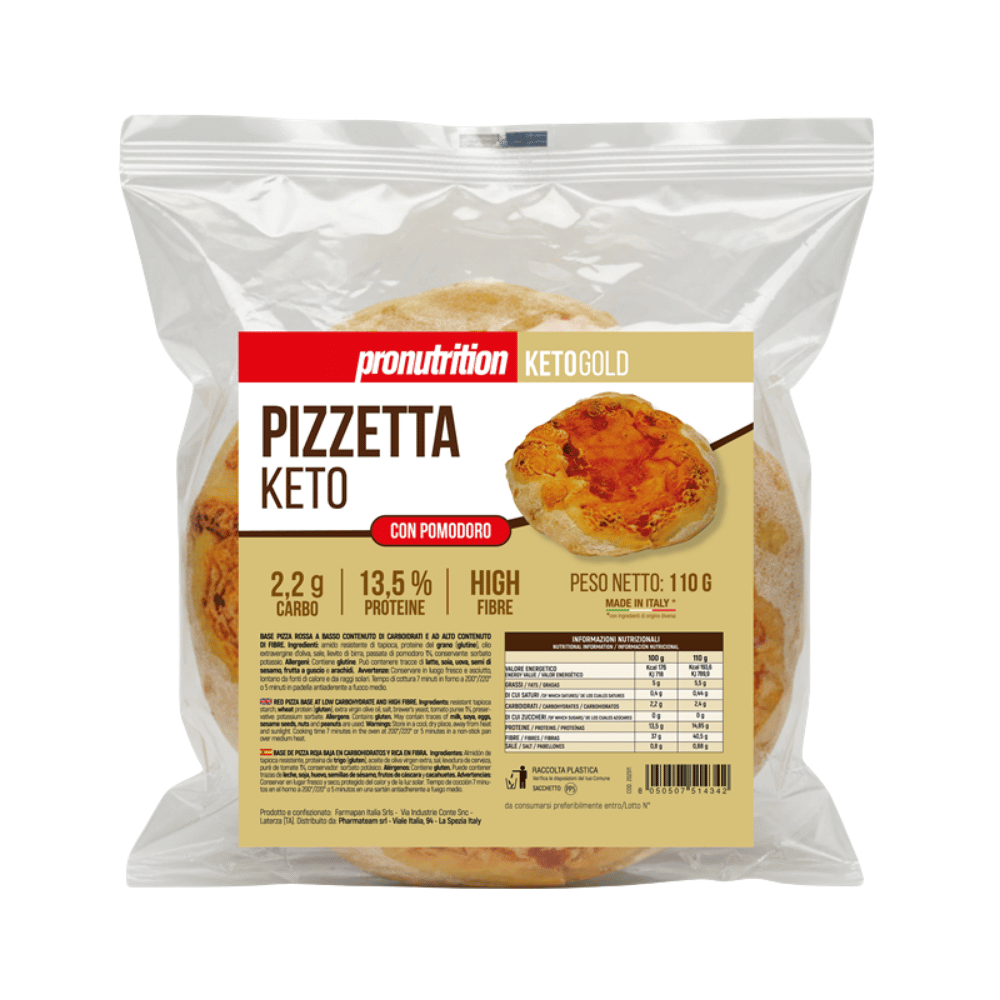 Pizza Keto pequeña con tomate 110g Pronutrition