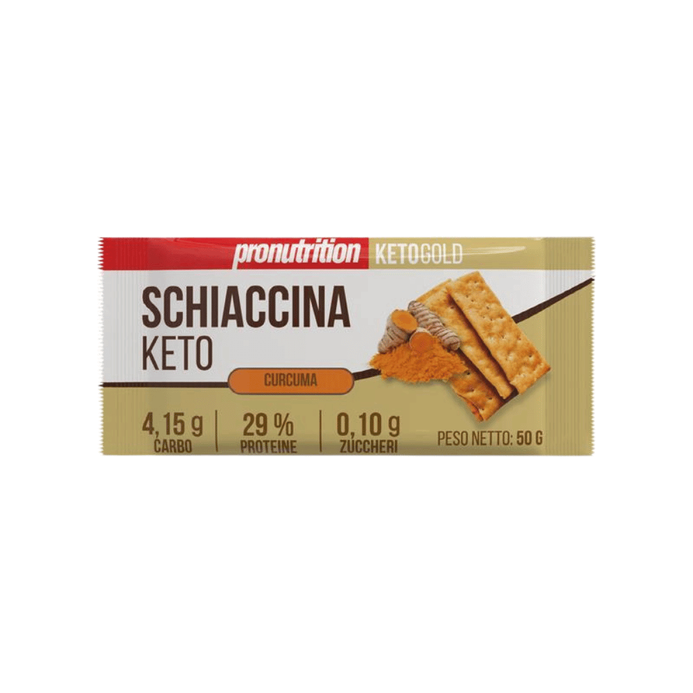 Schiaccina Keto sabor cúrcuma 50g Pronutrition