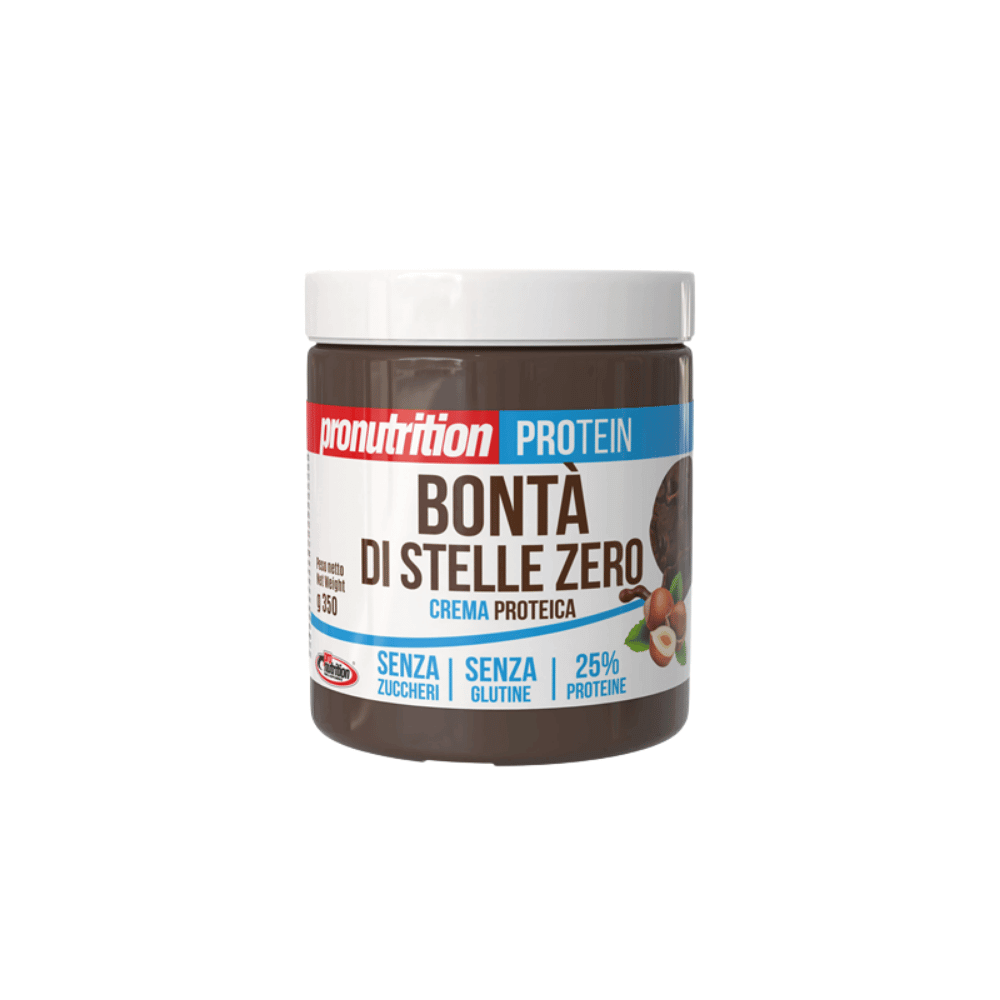 Crema proteica sin azúcar, sabor Bontà di Stelle (galleta de chocolate), 350 g, Pronutrition