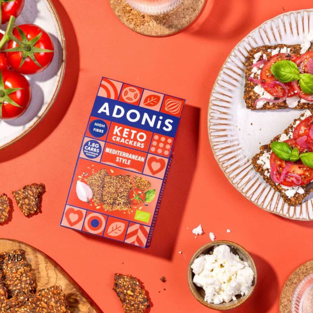 Crackers Keto estilo mediterráneo ADONIS