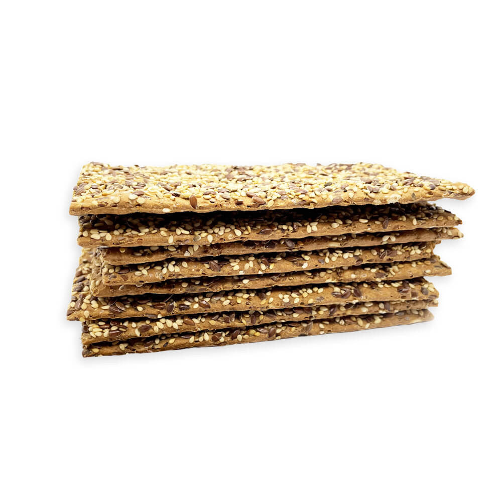 Crackers con semillas ricas en proteínas Keto, paquete de 8 MD