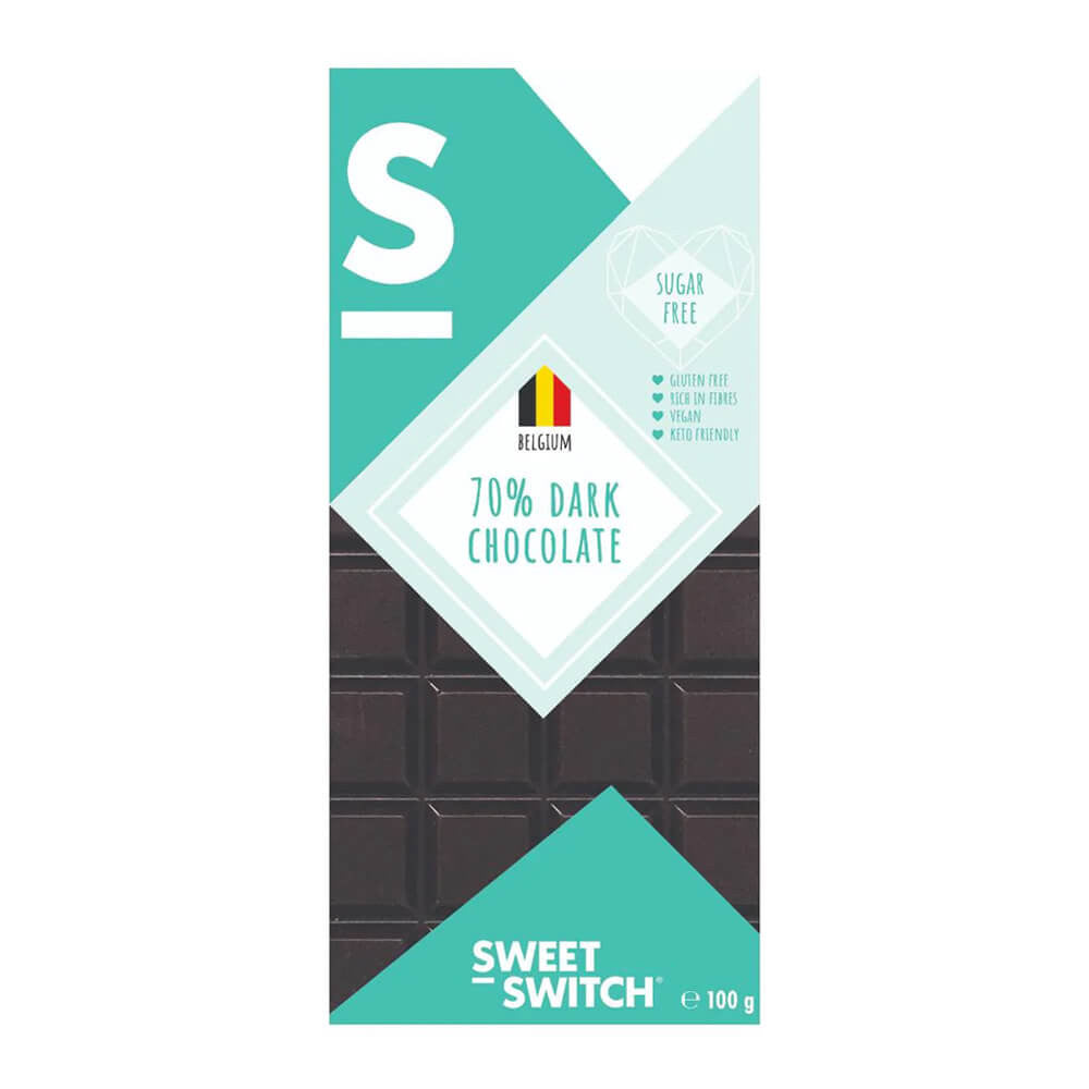 Tableta de chocolate negro 70% KETO SWEET-SWITCH 100g