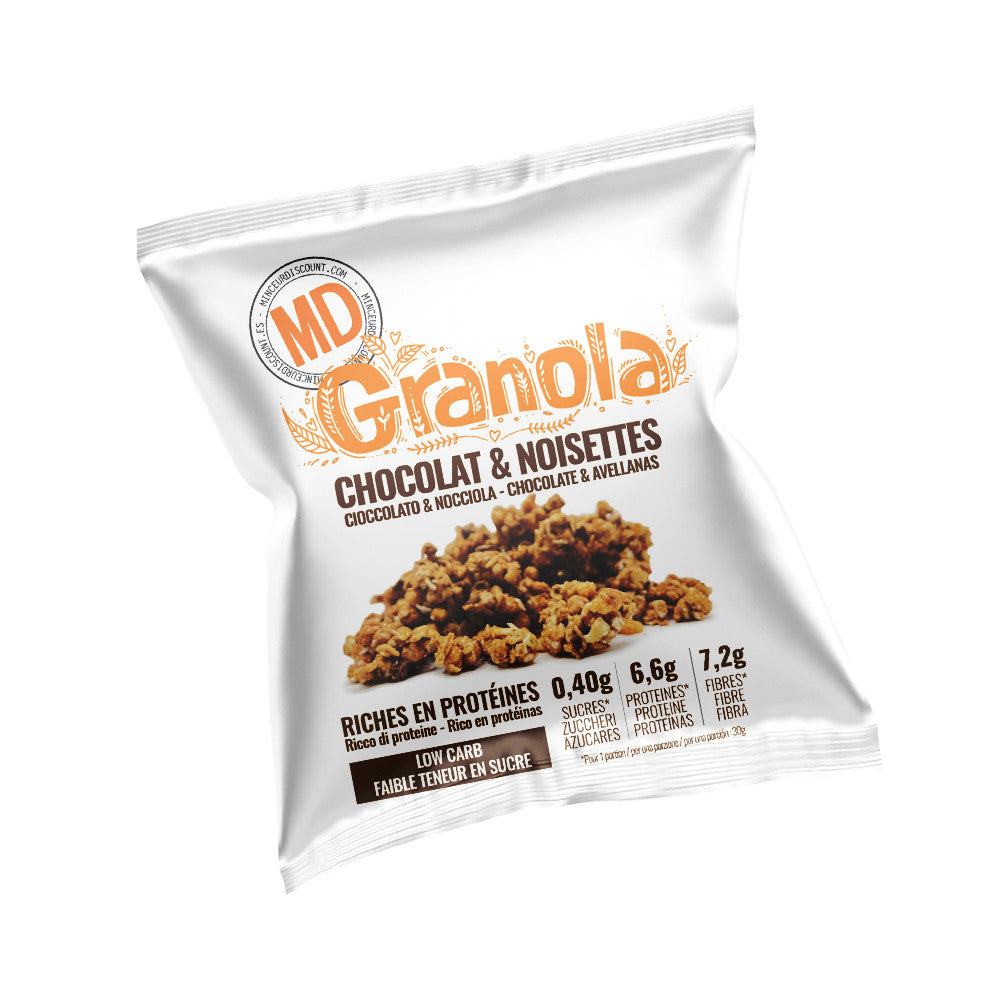 Granola chocolate y avellanas MD bolsa individual 30g