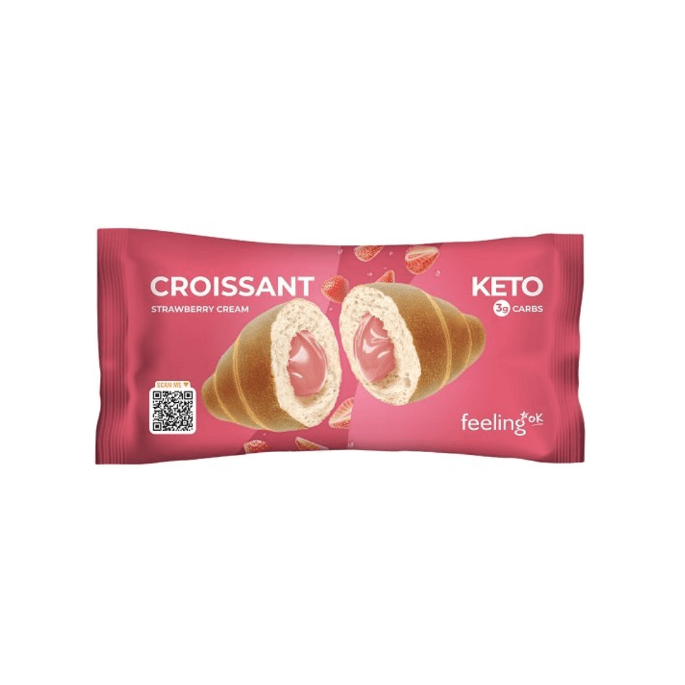 Croissant KETO relleno de crema de fresa FeelingOk