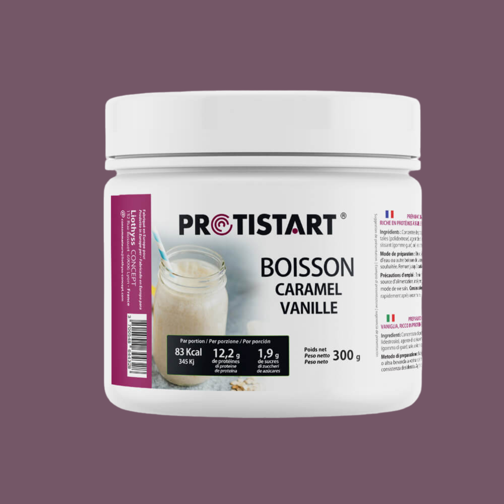 Bebida Proteica Caramelo Vainilla Bote de 300g PROTISTART