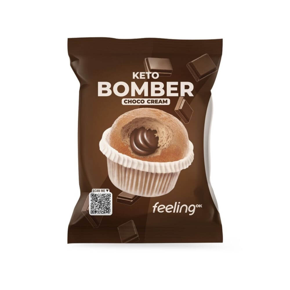 Muffin Proteico KETO relleno de crema de chocolate FeelingOk 50g
