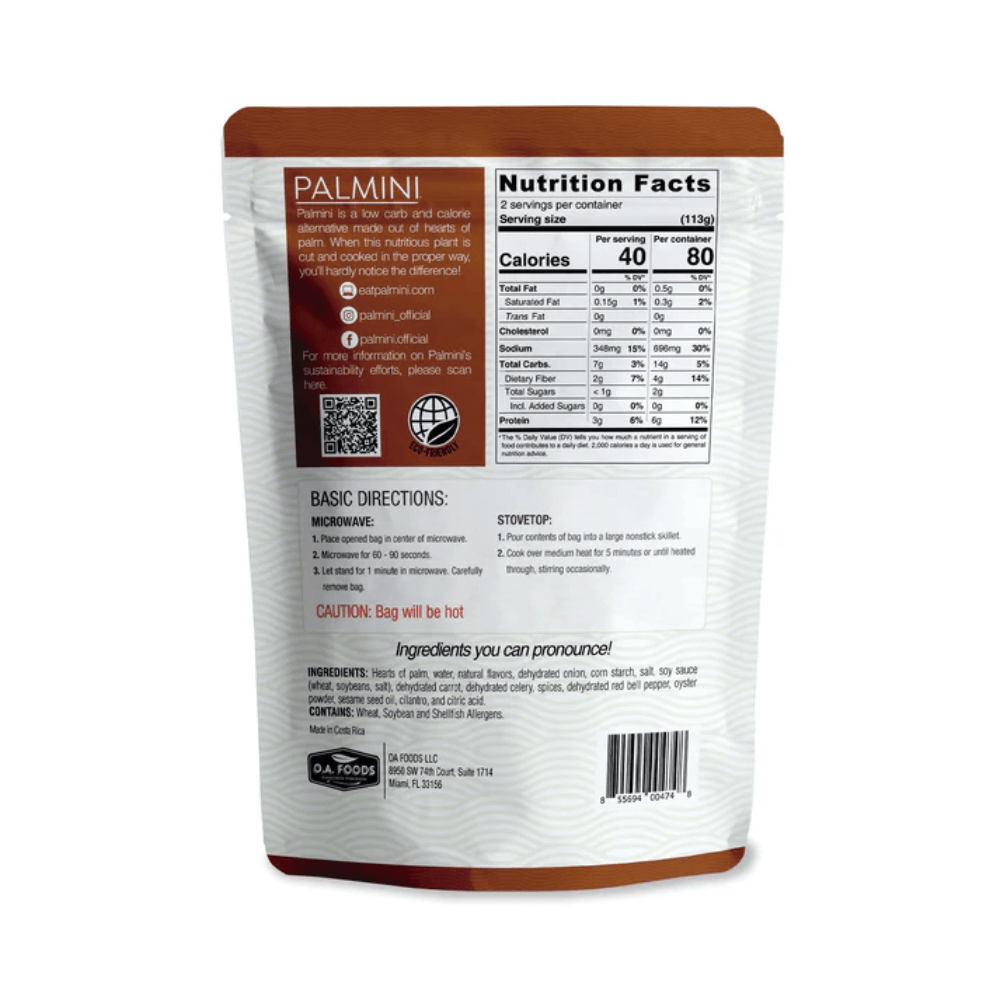 Palmini - Fried Rice - 5 g de carbohidratos - Sin gluten - Paquete de 226 g