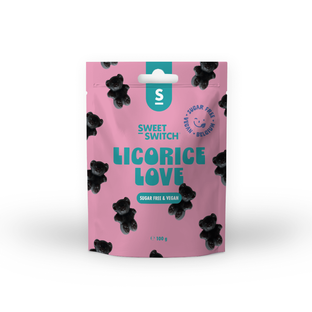 Caramelos sin azúcar Keto Licorice Love Sweet-Switch 100 g