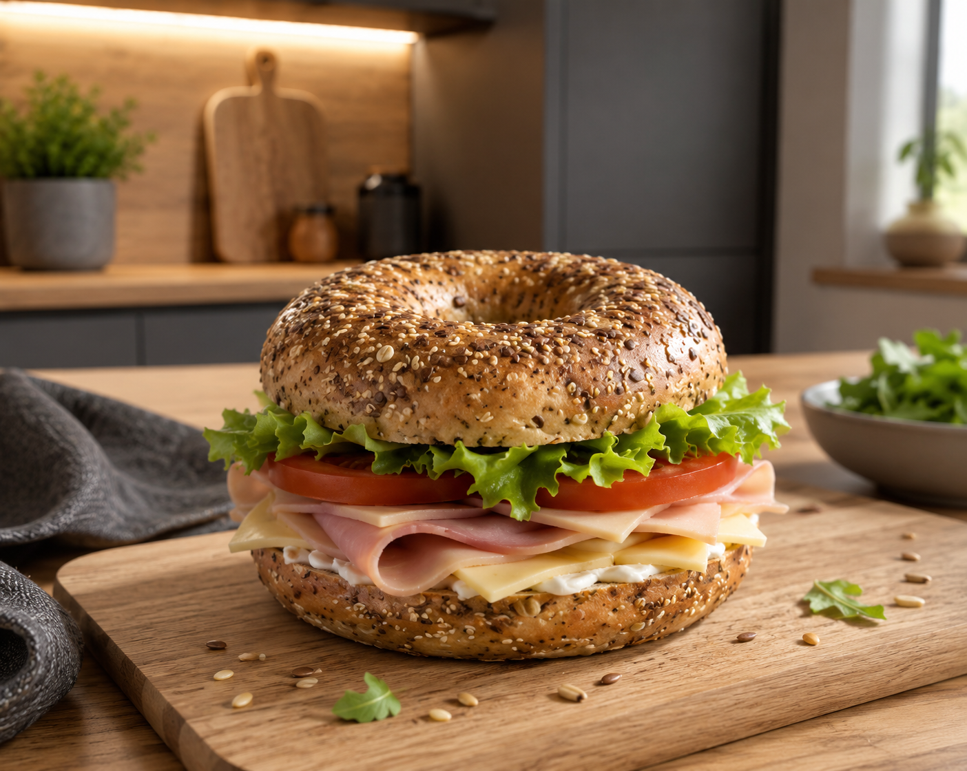 Bagel de sésamo 4 x 60 g - Pronutrition